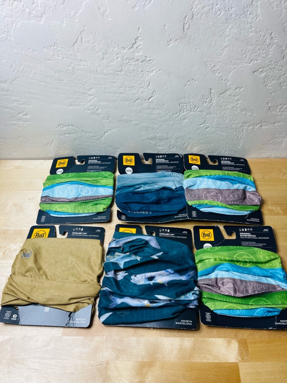Buff Lot Of 6 Buff Coolnet UV Multifunctional Neckwear UPF 50 Different Colors